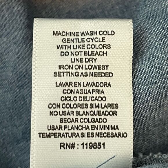 Wants and Needs Off The Shoulder Chambray Denim Mini Dress S - Picture 7 of 7